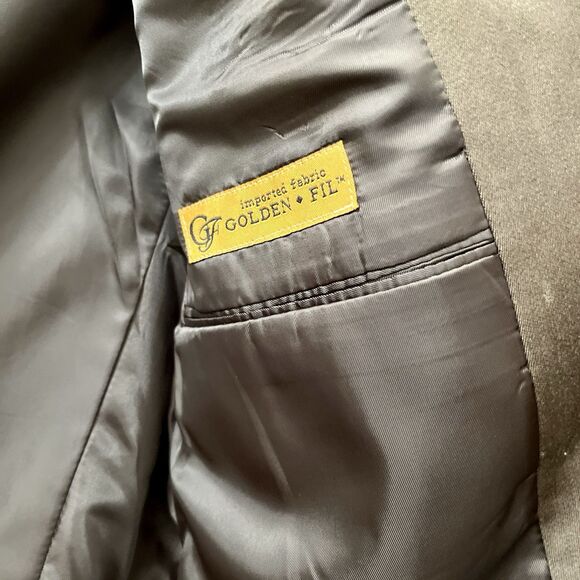 Jones New York Golden Fil Men 42L Brown Blazer Jacket Sport Coat 3 Button READ - Picture 5 of 11